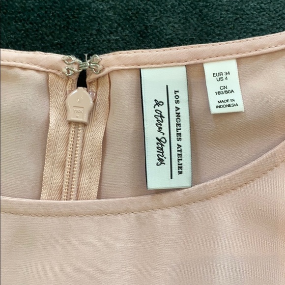 & Other Stories blush pink cropped cap sleeved top - Picture 3 of 5